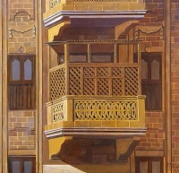 S. M. Fawad, Light House, Karachi, 23 x 24 Inch, Oil on Canvas, Realistic Painting, AC-SMF-188